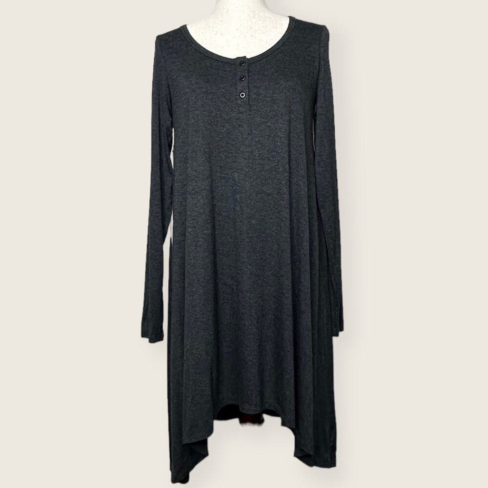 NWT | Susana Monaco | Long Sleeve High-Low Dress | Gray | Small